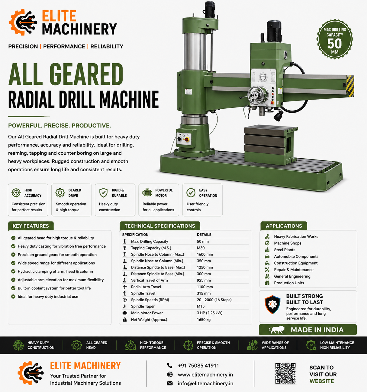 All Geared Radial Drill Machine - Image 2