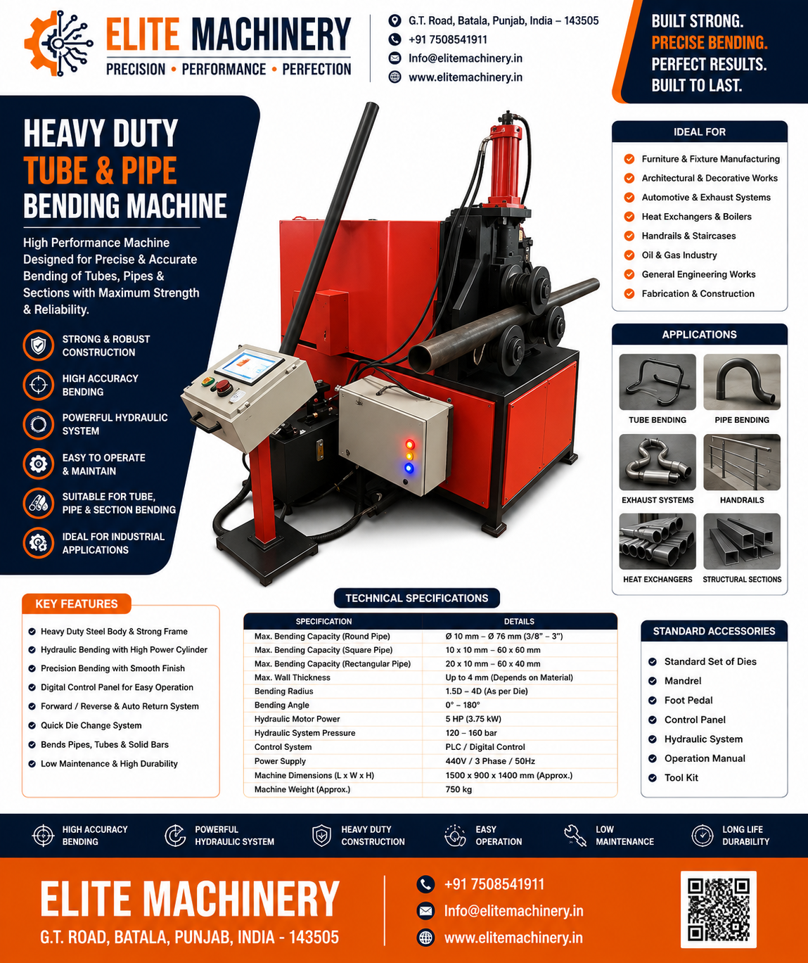 HEAVY DUTY TUBE AND PIPE BENDING MACHINE - Image 2