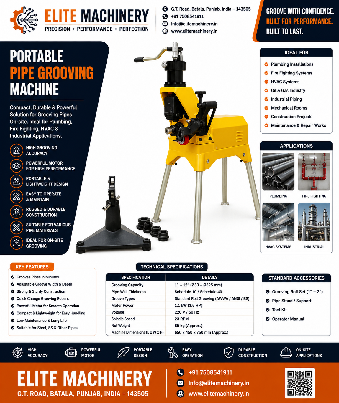 Portable Pipe Grooving Machine - Image 2