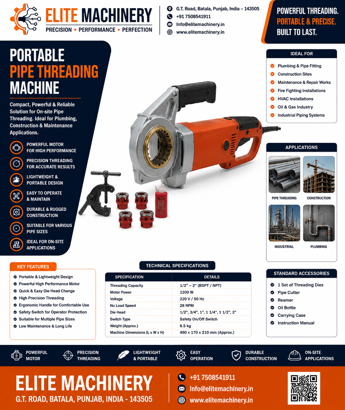 Portable Pipe Threading Machine - Image 2