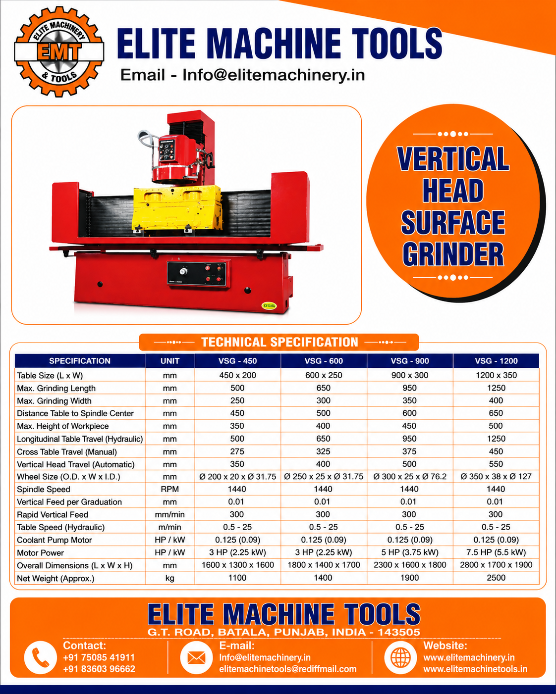 Vertical head Surface Grinder - Image 2